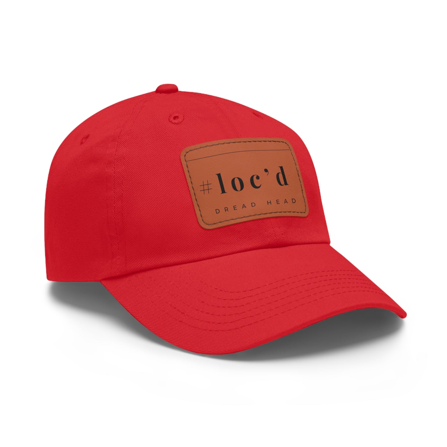 Loc’d- Dad Hat with Leather Patch (Rectangle)