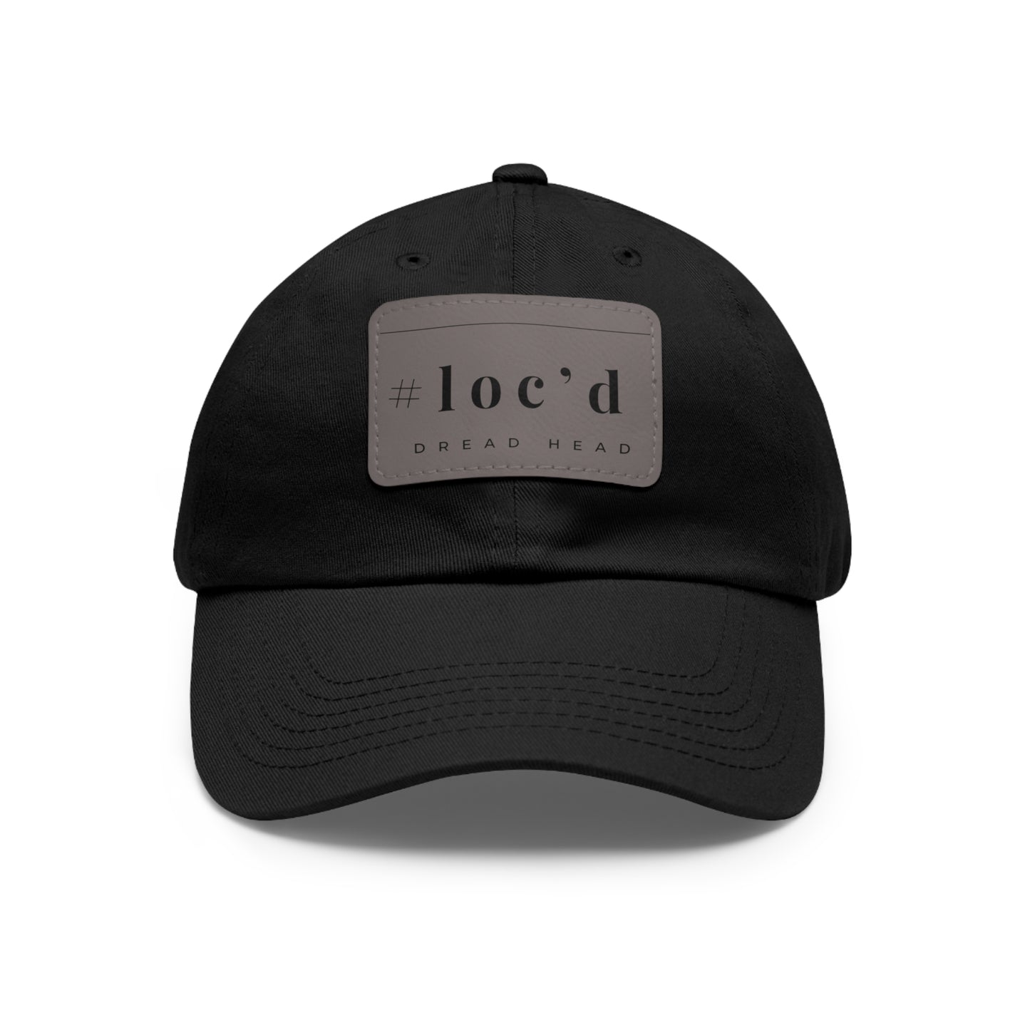 Loc’d- Dad Hat with Leather Patch (Rectangle)