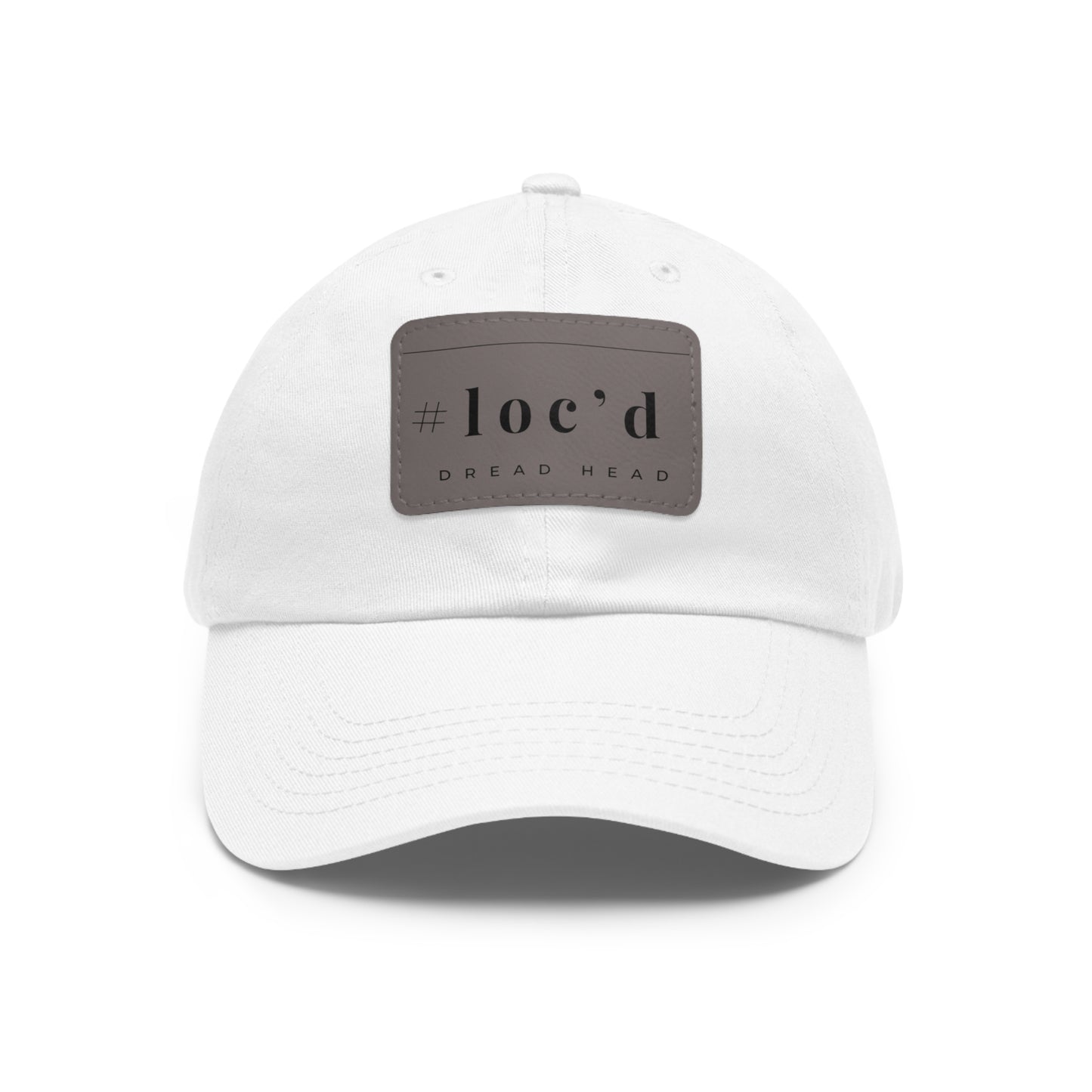 Loc’d- Dad Hat with Leather Patch (Rectangle)
