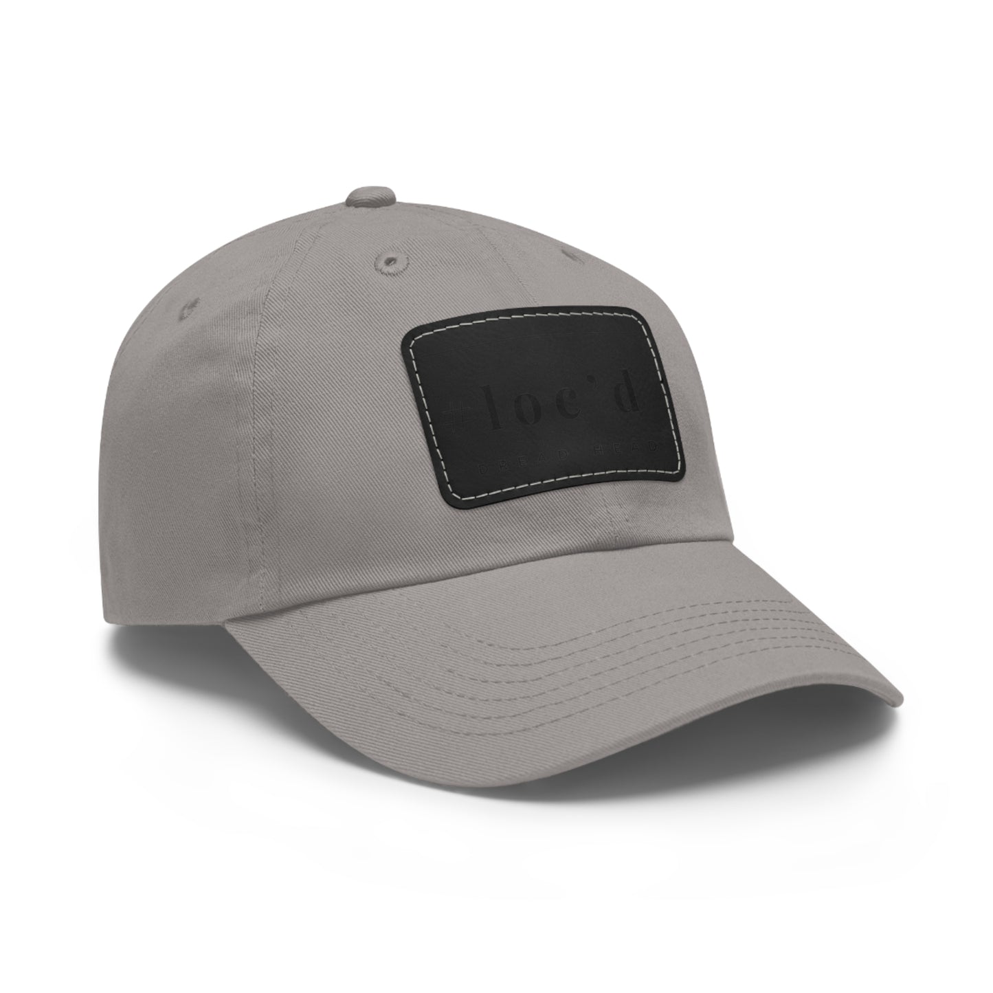 Loc’d- Dad Hat with Leather Patch (Rectangle)