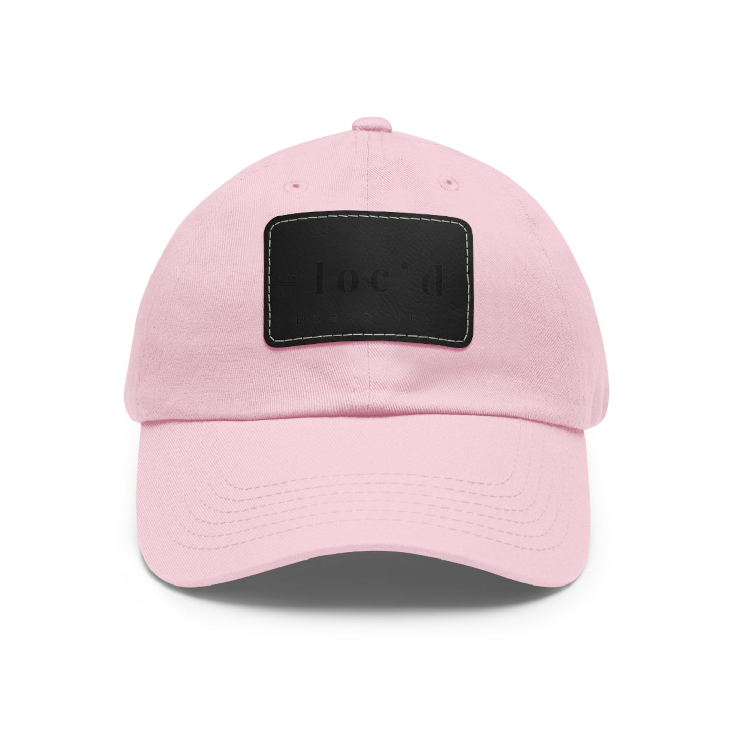 Loc’d- Dad Hat with Leather Patch (Rectangle)
