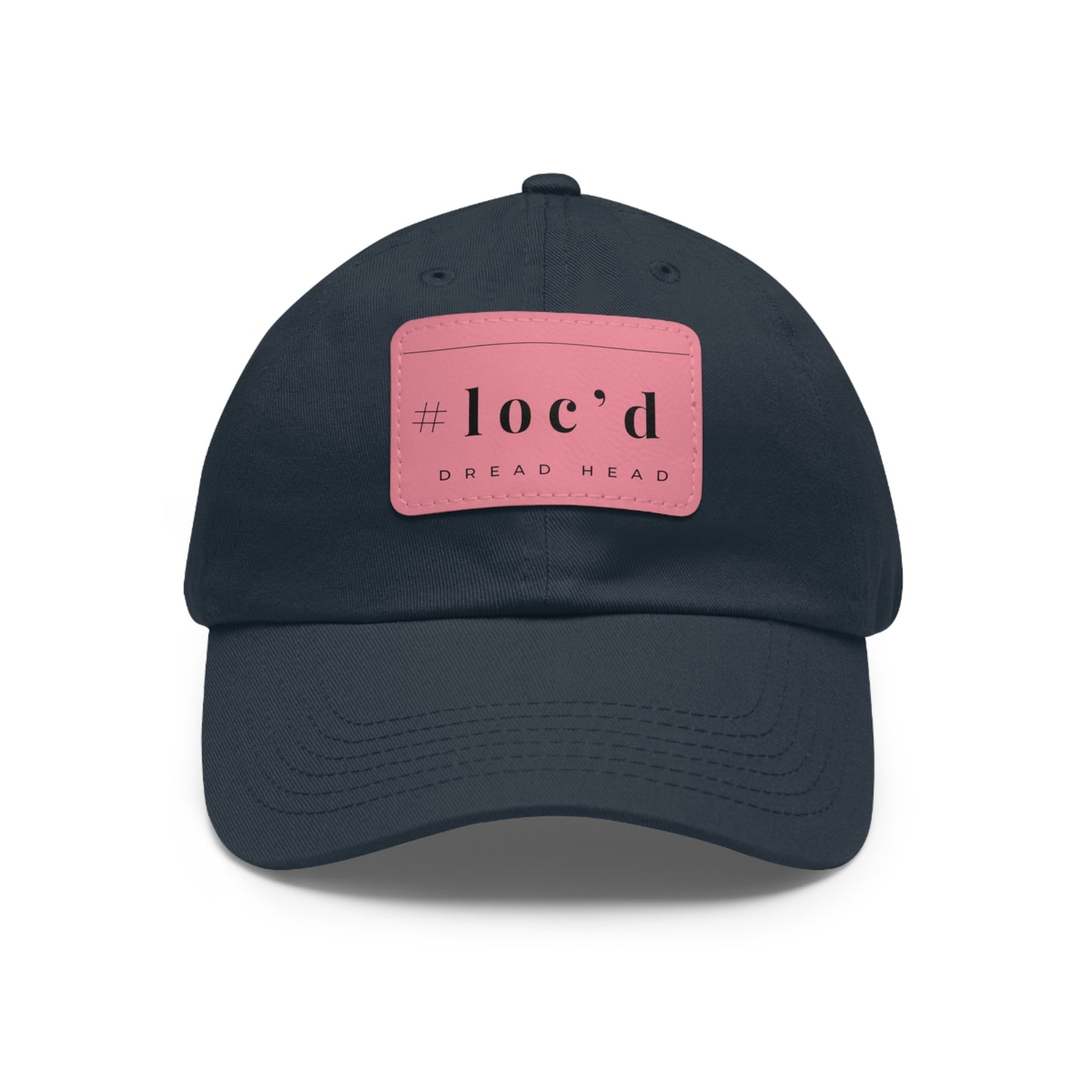 Loc’d- Dad Hat with Leather Patch (Rectangle)