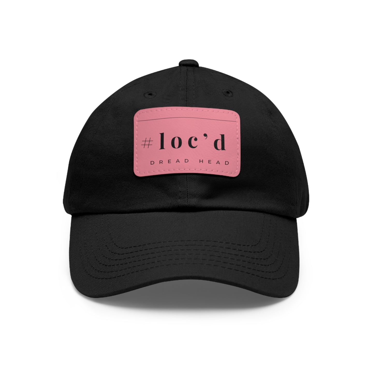 Loc’d- Dad Hat with Leather Patch (Rectangle)