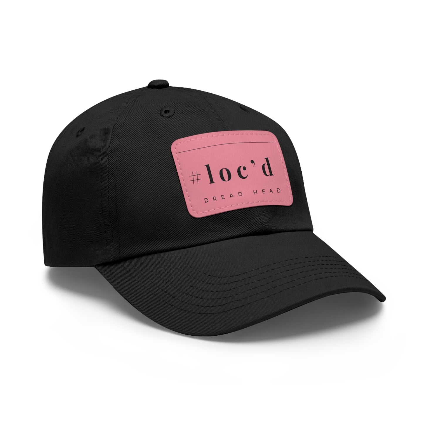 Loc’d- Dad Hat with Leather Patch (Rectangle)