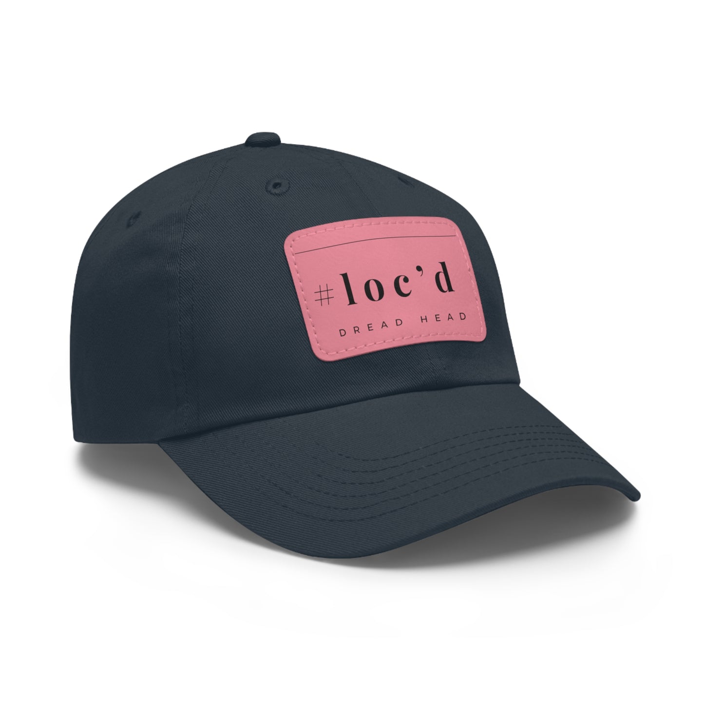 Loc’d- Dad Hat with Leather Patch (Rectangle)
