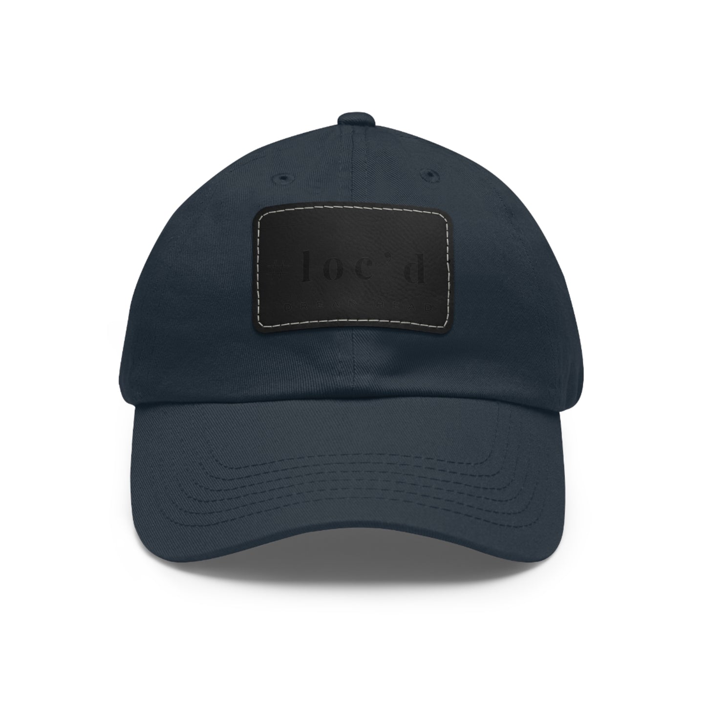 Loc’d- Dad Hat with Leather Patch (Rectangle)