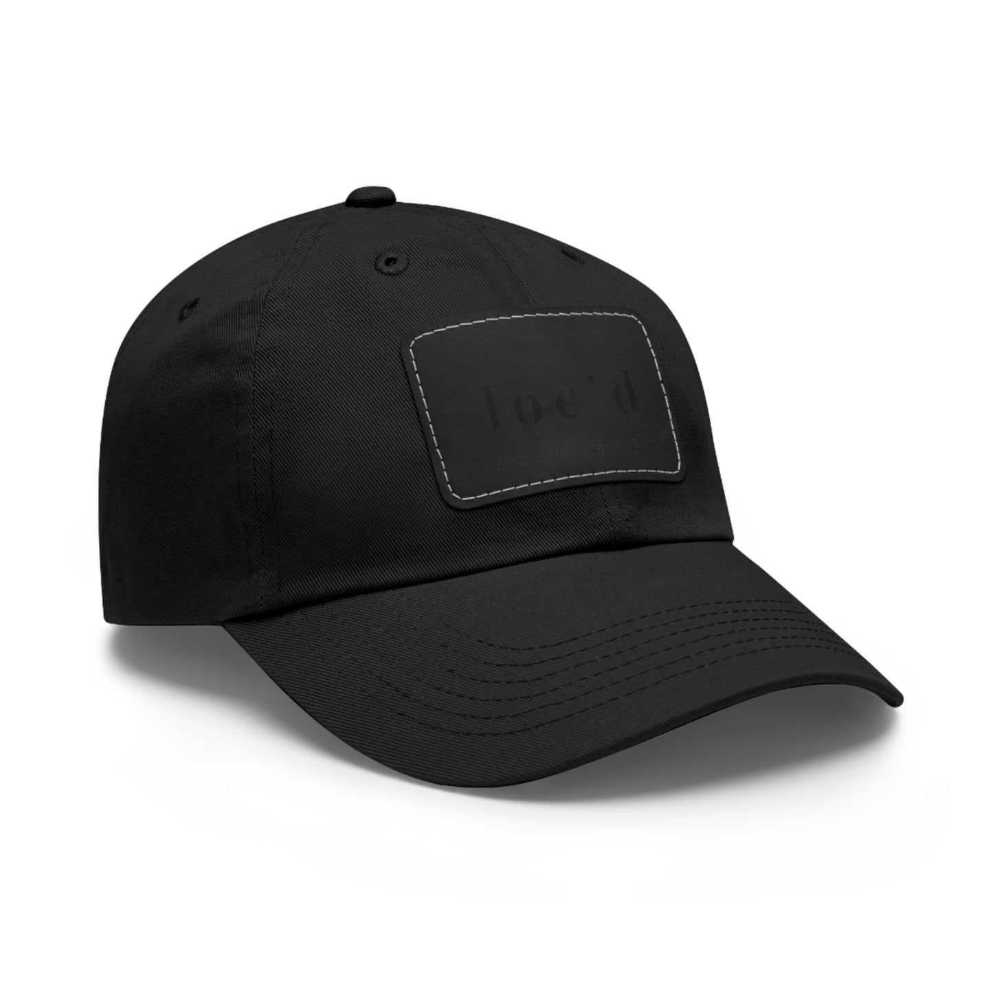 Loc’d- Dad Hat with Leather Patch (Rectangle)