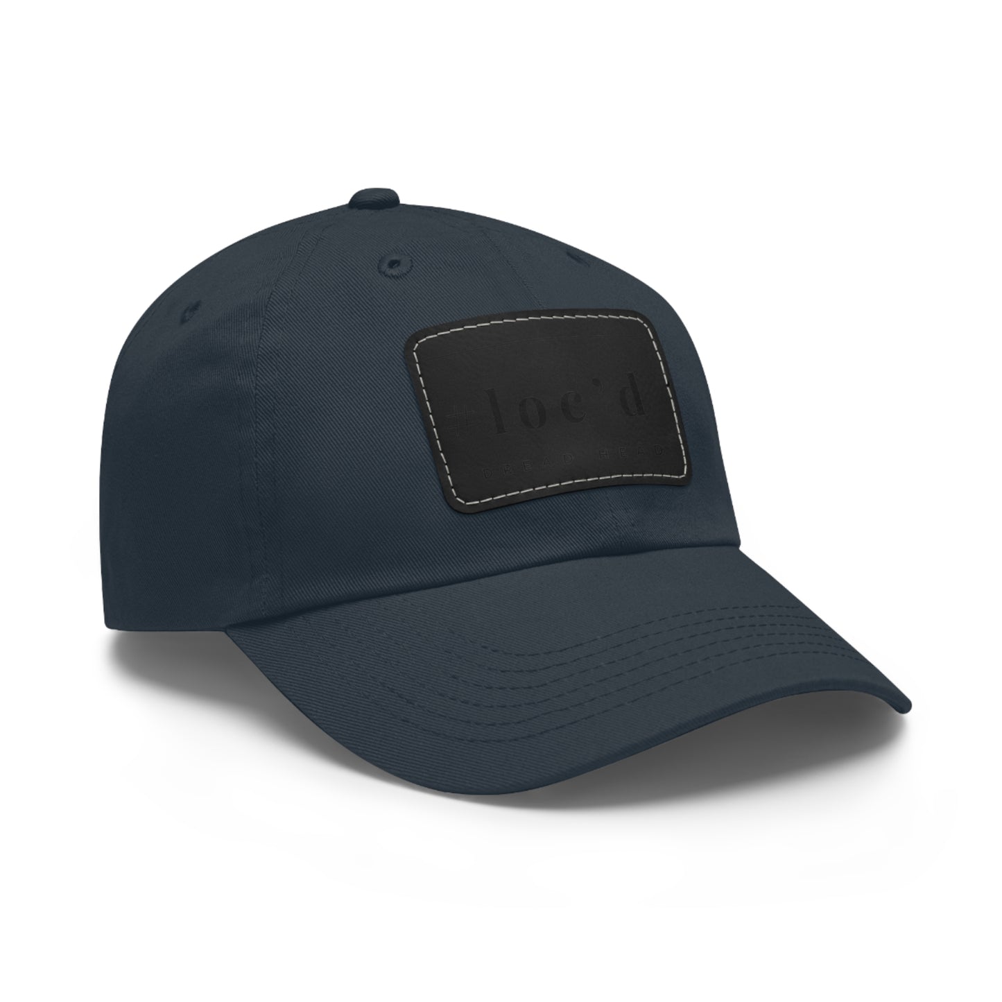 Loc’d- Dad Hat with Leather Patch (Rectangle)