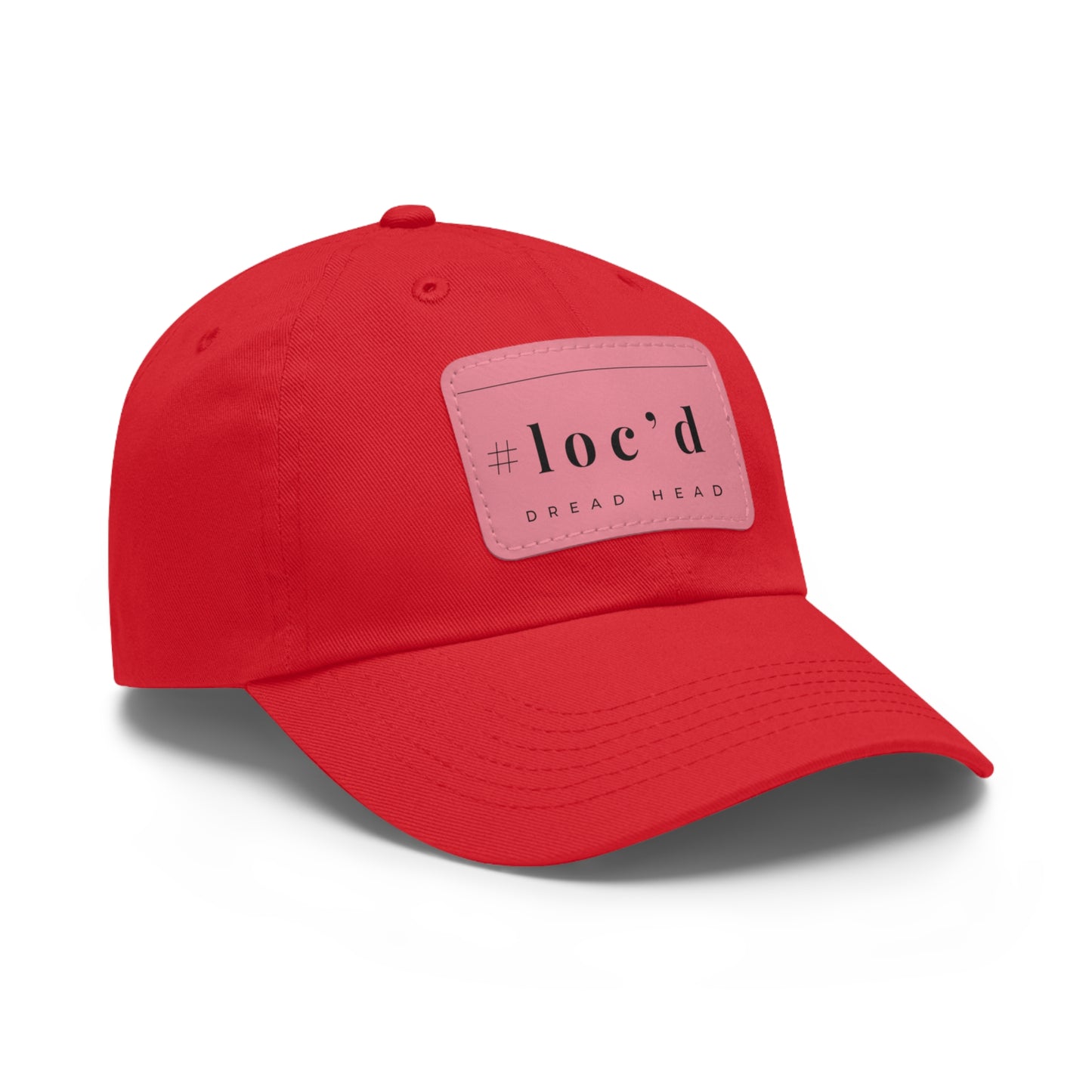 Loc’d- Dad Hat with Leather Patch (Rectangle)