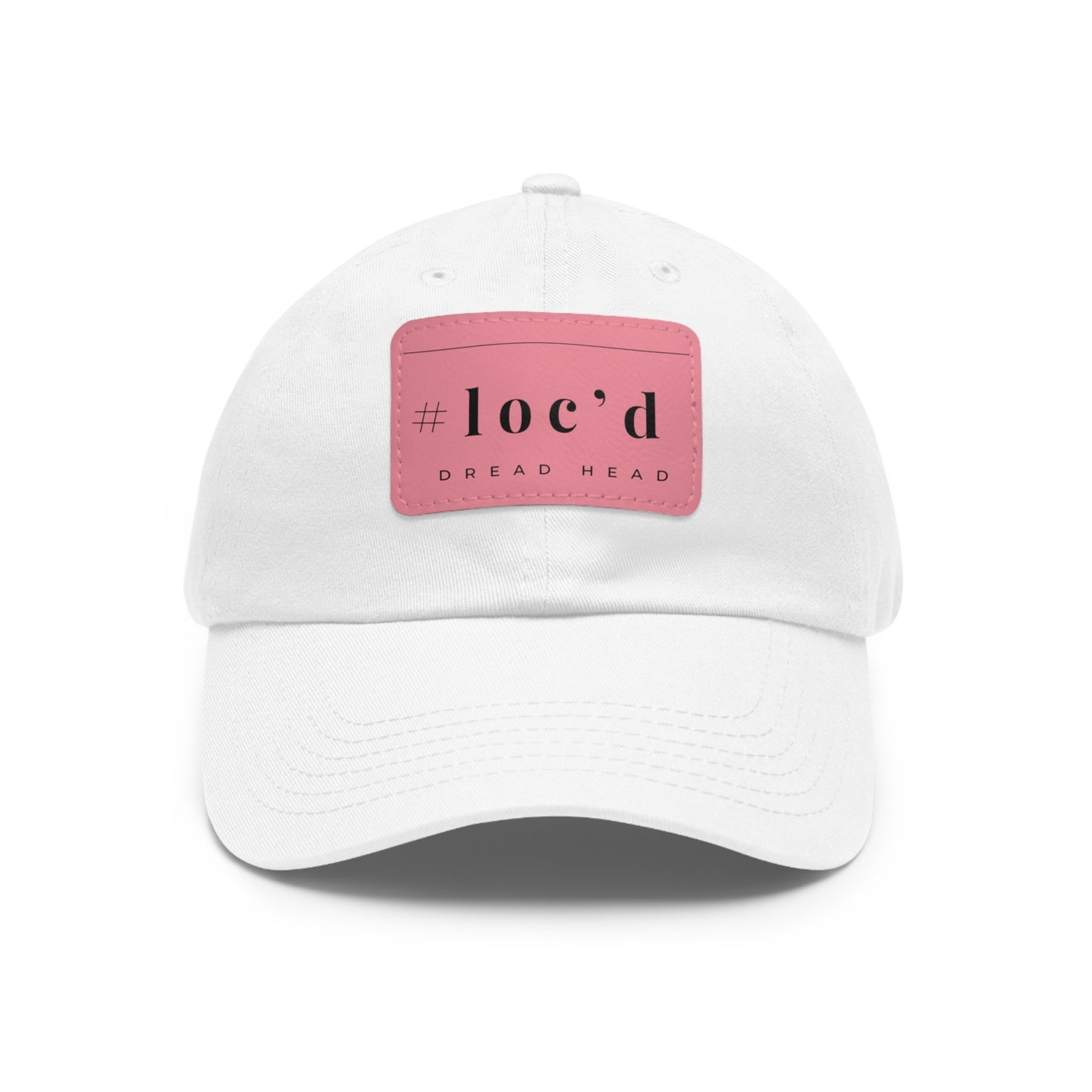 Loc’d- Dad Hat with Leather Patch (Rectangle)