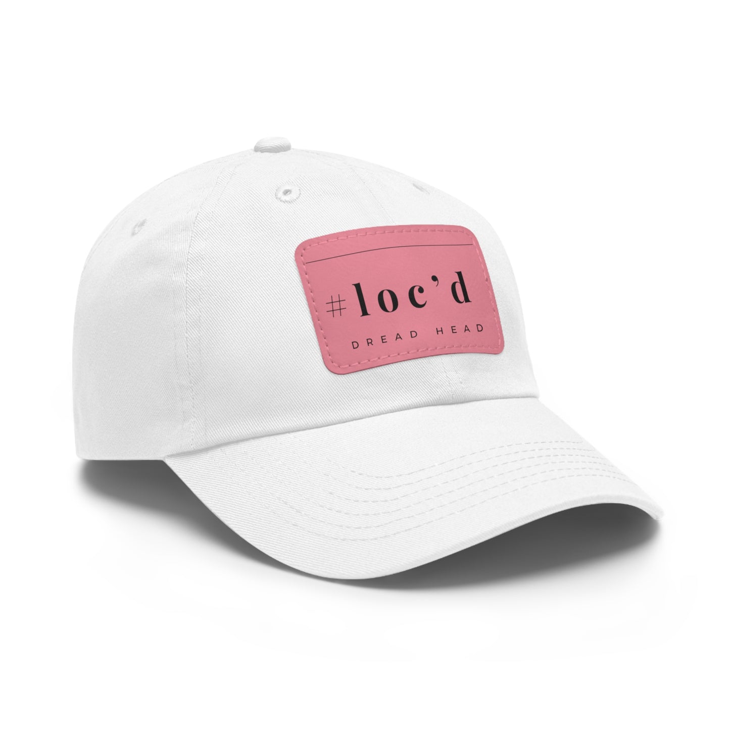 Loc’d- Dad Hat with Leather Patch (Rectangle)