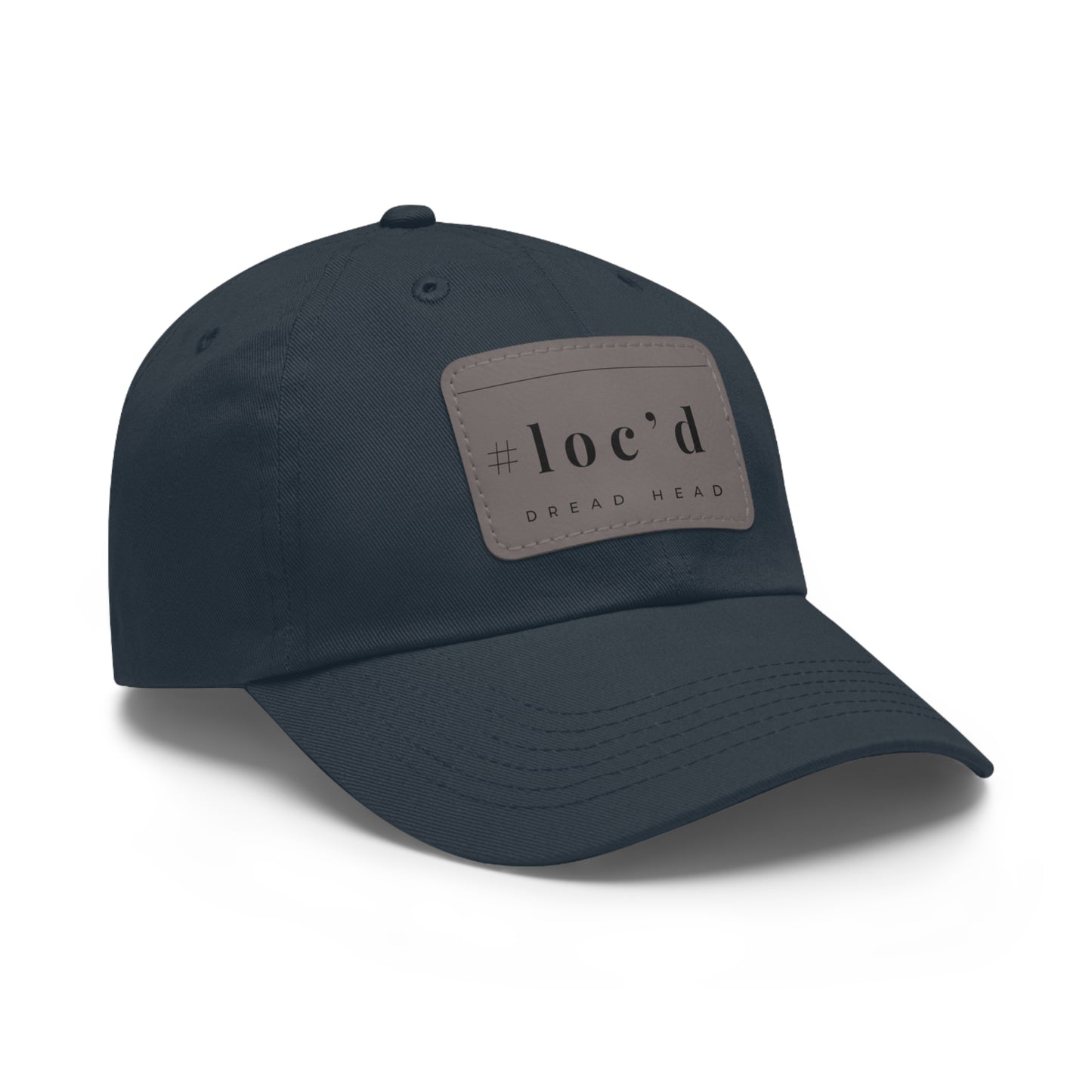 Loc’d- Dad Hat with Leather Patch (Rectangle)