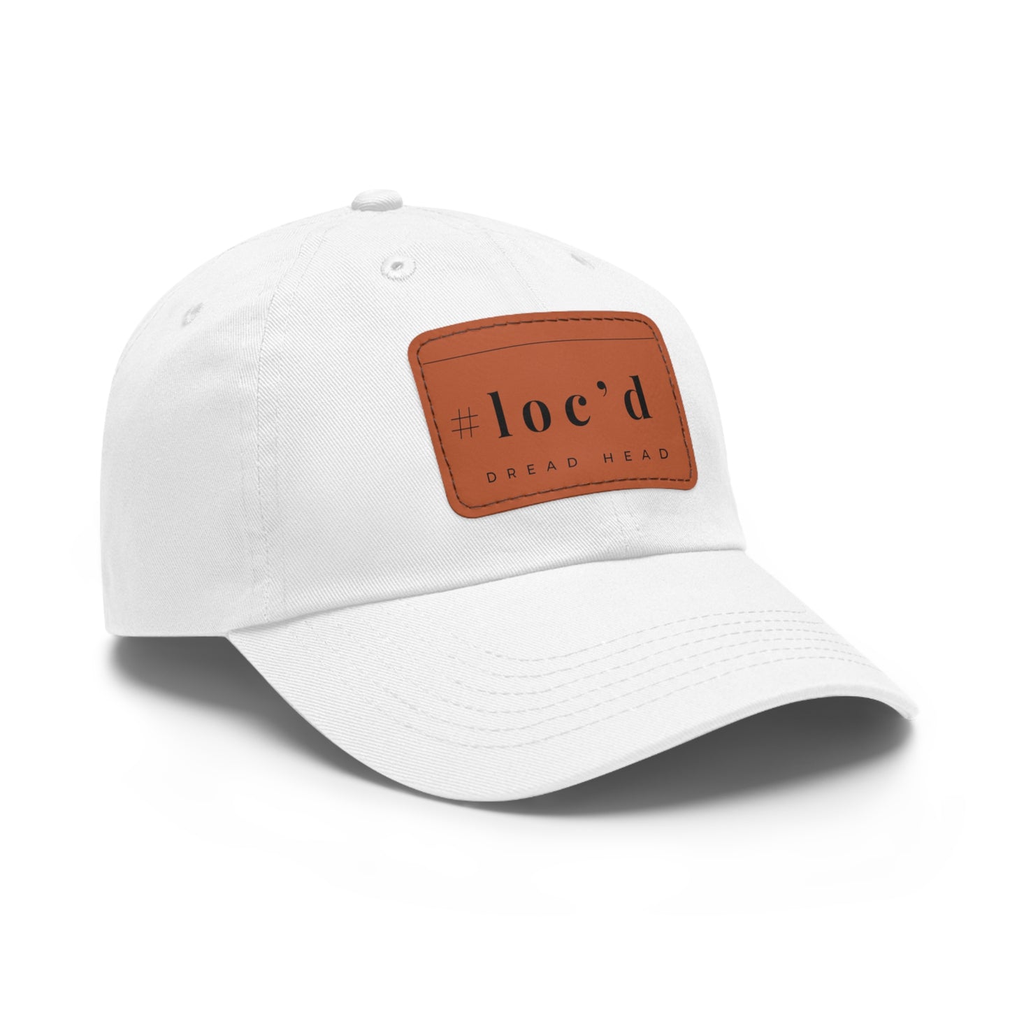 Loc’d- Dad Hat with Leather Patch (Rectangle)