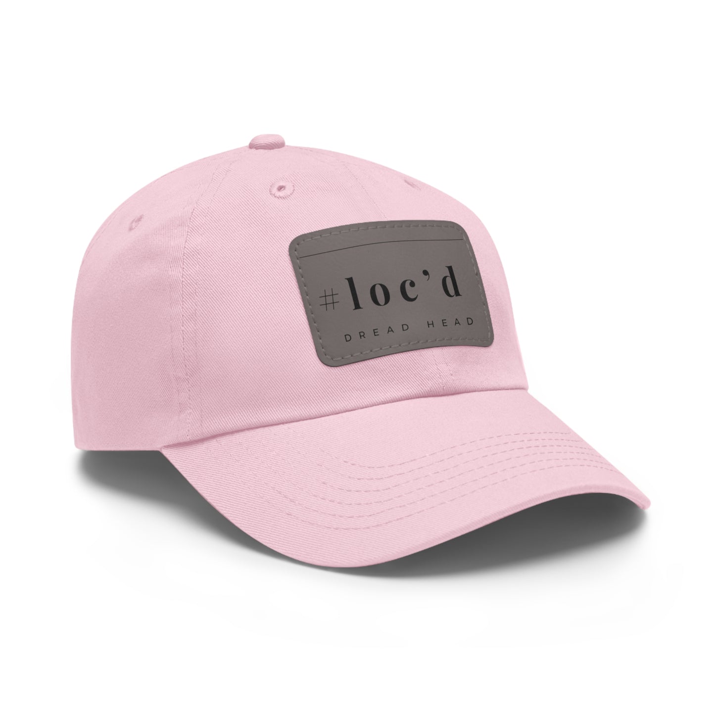 Loc’d- Dad Hat with Leather Patch (Rectangle)