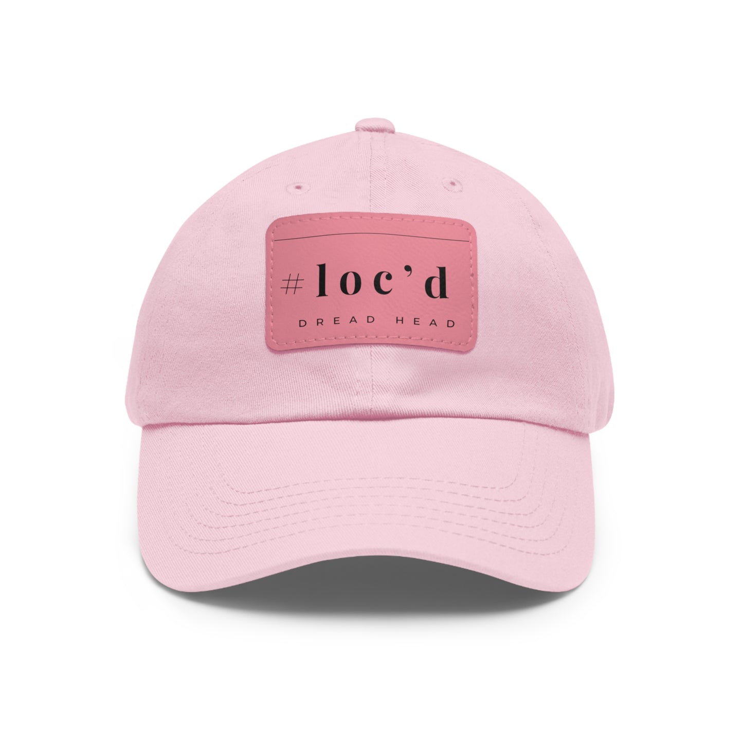 Loc’d- Dad Hat with Leather Patch (Rectangle)