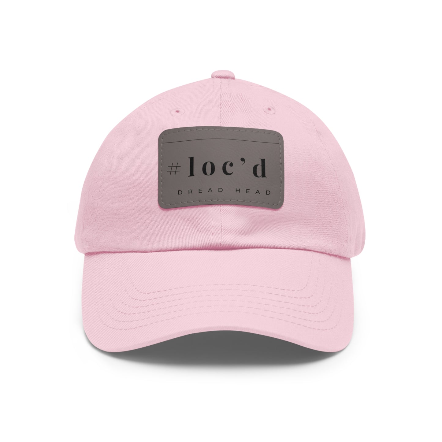 Loc’d- Dad Hat with Leather Patch (Rectangle)