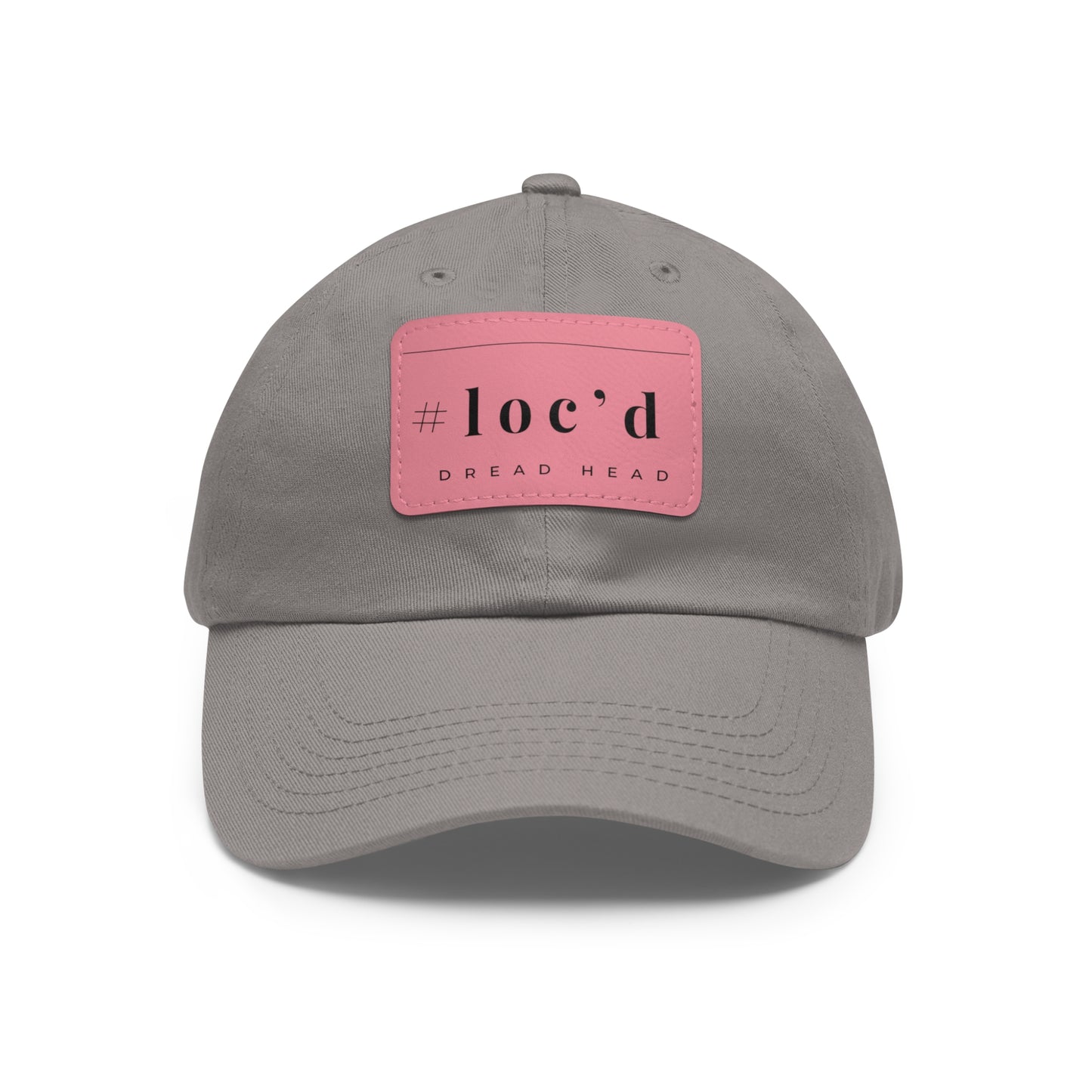 Loc’d- Dad Hat with Leather Patch (Rectangle)