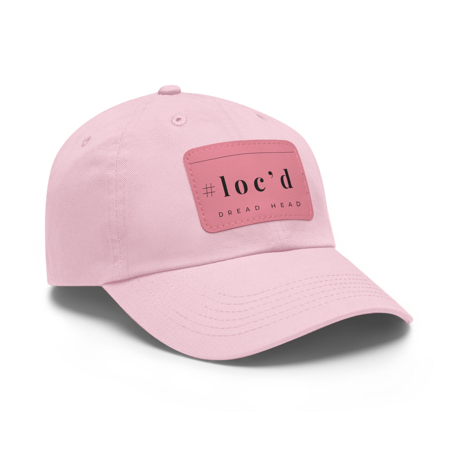 Loc’d- Dad Hat with Leather Patch (Rectangle)