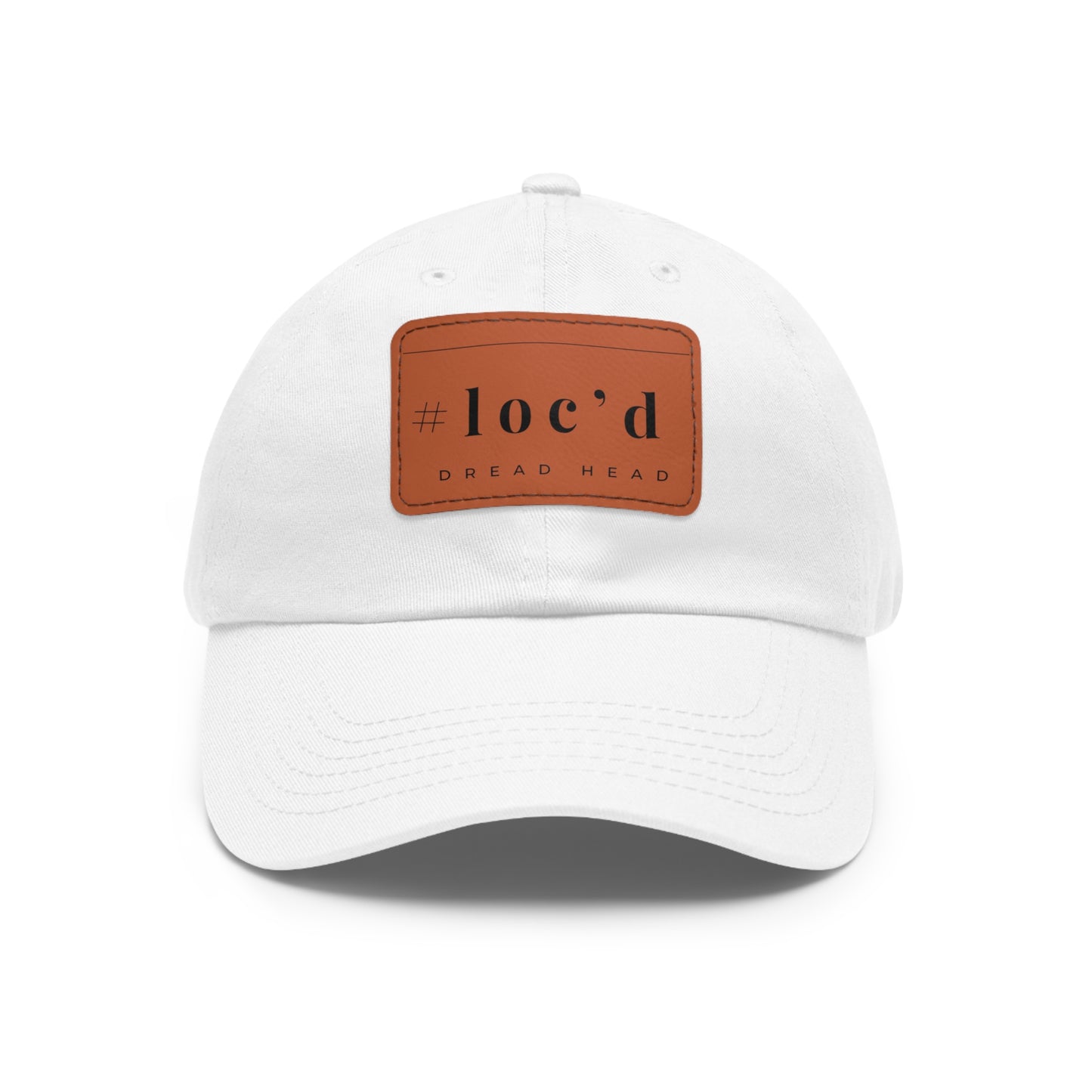 Loc’d- Dad Hat with Leather Patch (Rectangle)