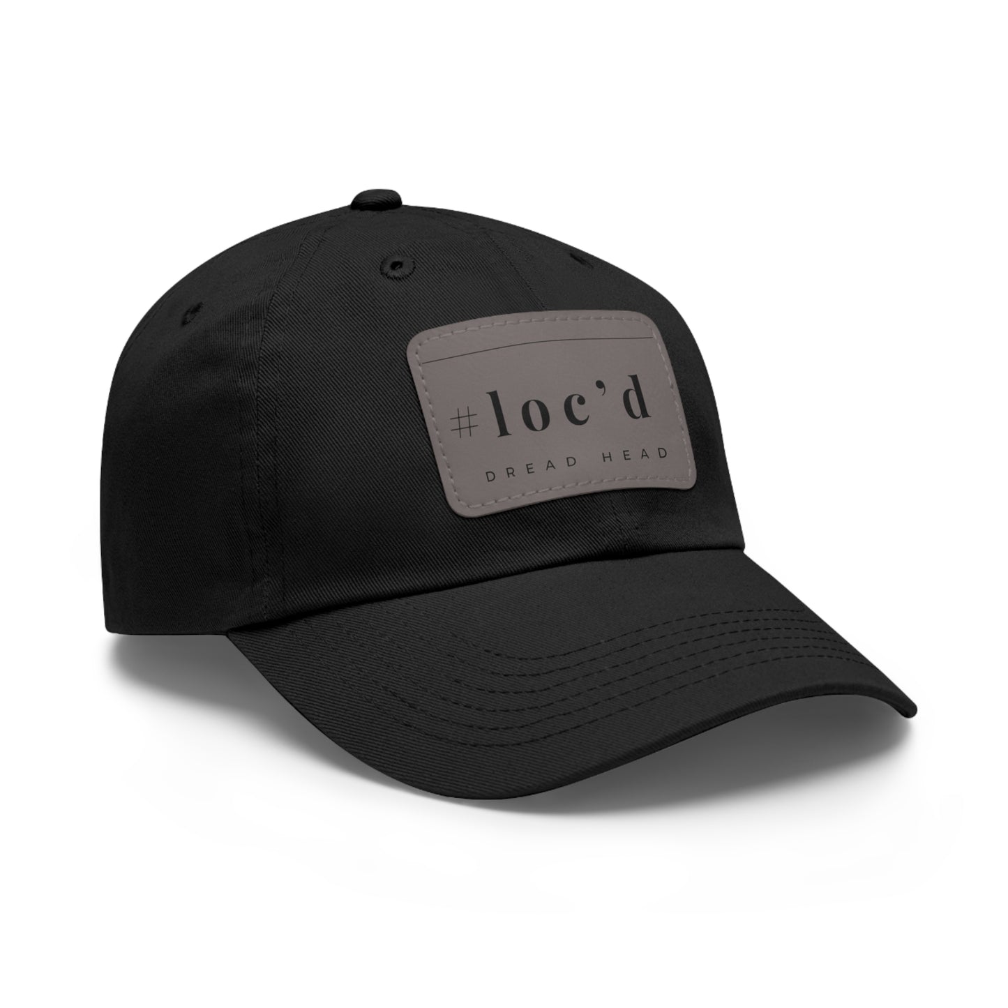Loc’d- Dad Hat with Leather Patch (Rectangle)