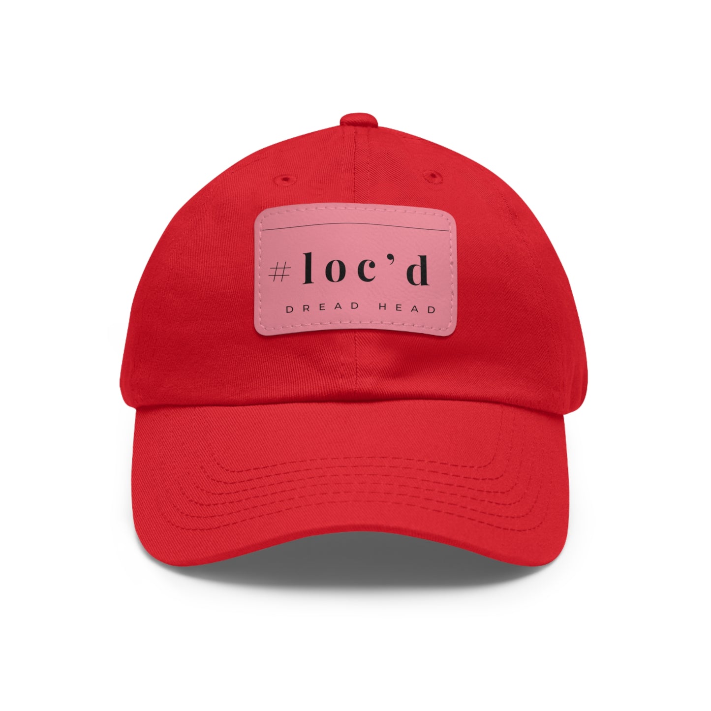 Loc’d- Dad Hat with Leather Patch (Rectangle)