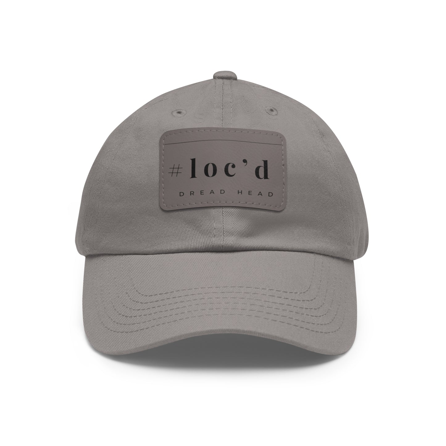 Loc’d- Dad Hat with Leather Patch (Rectangle)