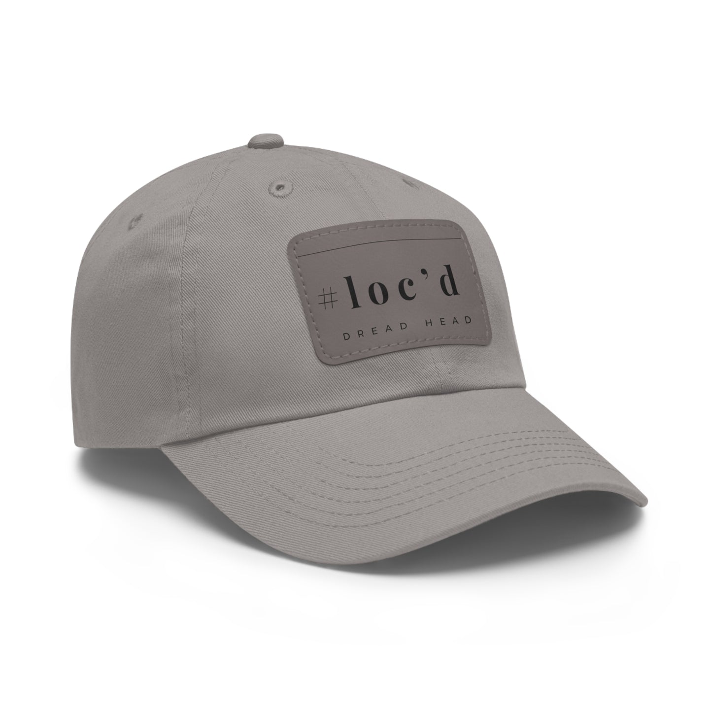 Loc’d- Dad Hat with Leather Patch (Rectangle)