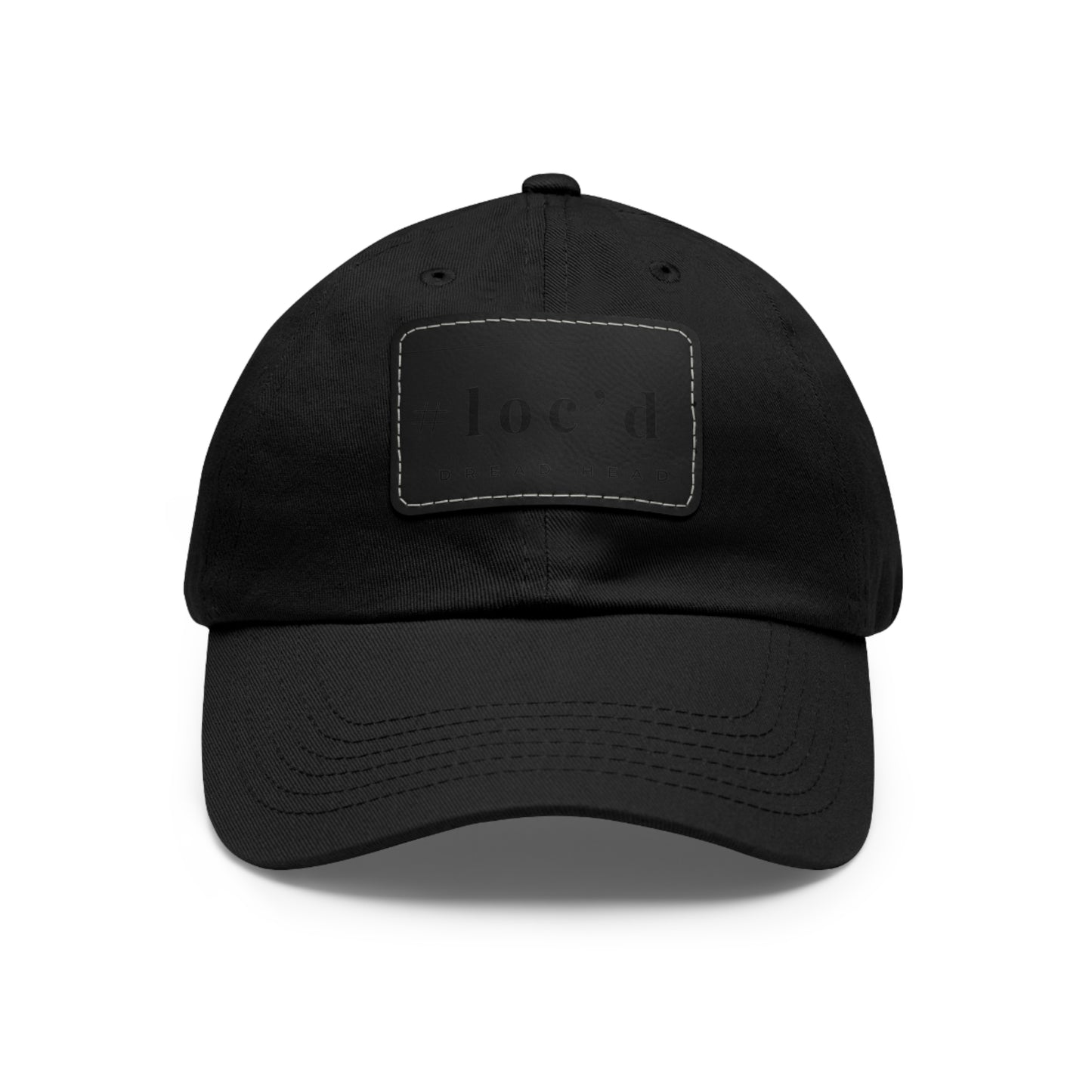 Loc’d- Dad Hat with Leather Patch (Rectangle)
