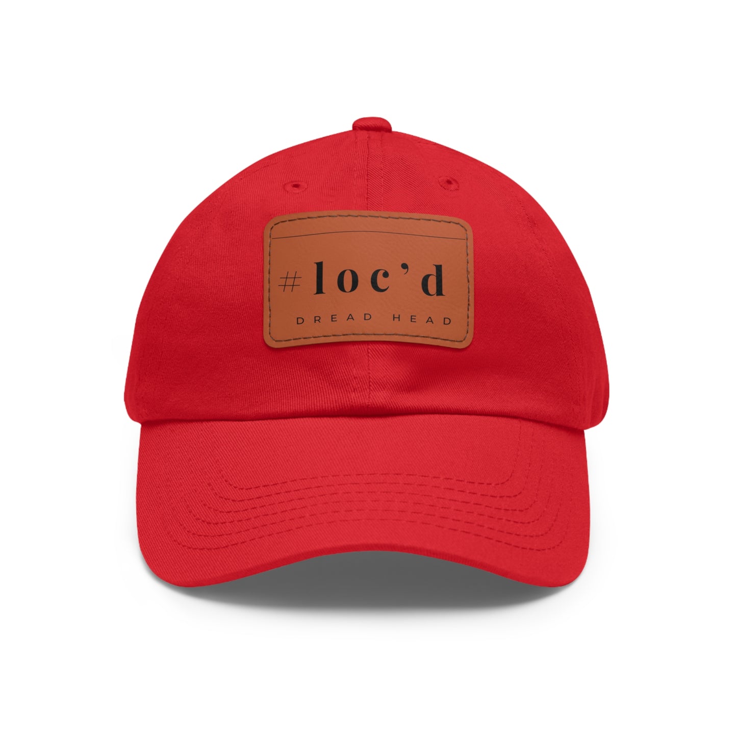 Loc’d- Dad Hat with Leather Patch (Rectangle)
