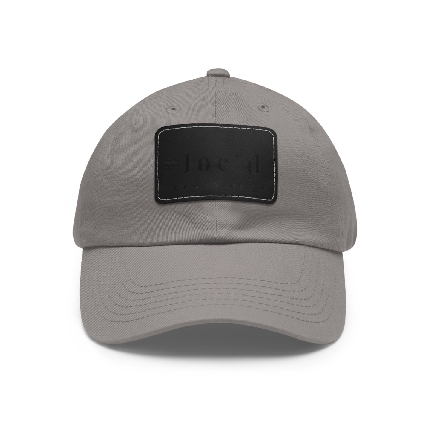 Loc’d- Dad Hat with Leather Patch (Rectangle)